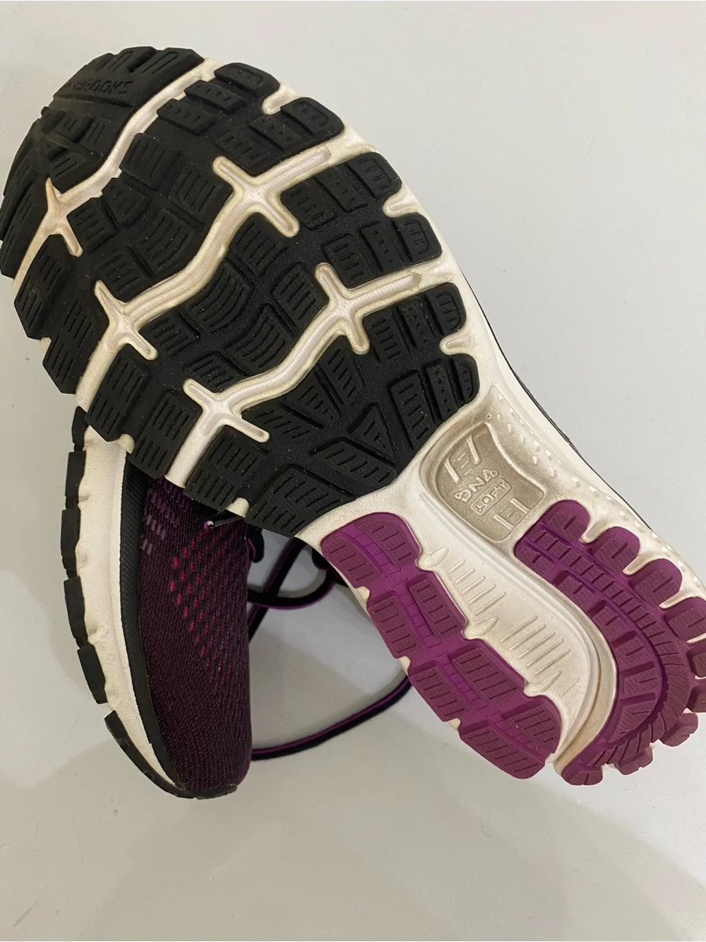 Brooks Women's Running Shoes - Purple with Pink Accents - Ghost 12